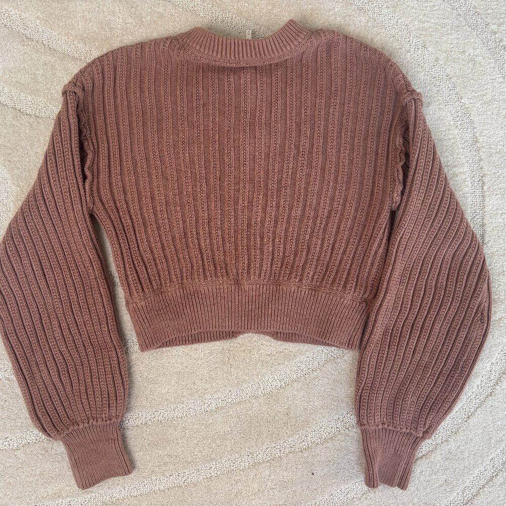 Free People "All Yours" Mocha Brown Cardigan - Picture 4 of 4